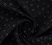 Jacquard floral con relieve negro oro